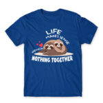 We are taking a nap together Royal Blue Men's Tee for Funny, Laziness