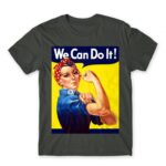We Can Do It Dark Grey Men's T-shirt for Soldier, Work