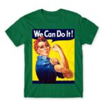 We Can Do It Kelly Green Men's T-shirt for Soldier, Work