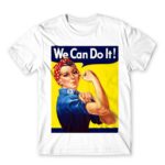 We Can Do It White Men's T-shirt for Soldier, Work