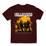 We dive – HELLDIVERS Burgundy Men's T-shirt