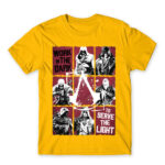 We work in the dark Gold Men's T-shirt