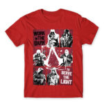 We work in the dark Red Men's T-shirt