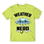 Weather Nerd Apple Green Men's Tee for Meteorologist, Work