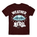 Weather Nerd Burgundy Men's T-shirt for Meteorologist, Work
