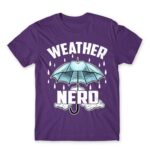 Weather Nerd Dark Purple Men's T-shirt for Meteorologist, Work