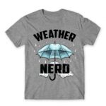 Weather Nerd Grey Melange Men's T-shirt for Meteorologist, Work