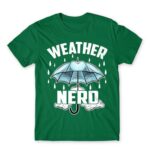 Weather Nerd Kelly Green Men's Tee for Meteorologist, Work