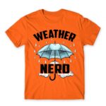 Weather Nerd Orange Men's T-shirt for Meteorologist, Work