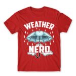 Weather Nerd Red Men's T-shirt for Meteorologist, Work