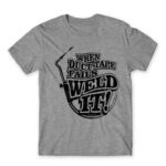 Weld It Grey Melange Men's T-shirt for Welder, Work