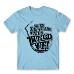 Weld It Sky Blue Men's T-shirt for Welder, Work