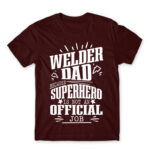 Welder dad Burgundy Men's T-shirt for Welder, Work