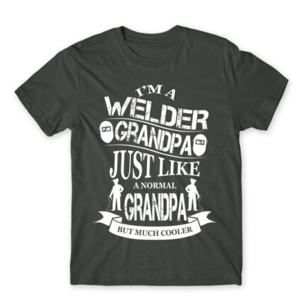 Welder Grandpa Dark Grey Men's T-shirt for Welder, Work