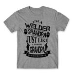 Welder Grandpa Grey Melange Men's T-shirt for Welder, Work
