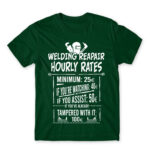 Welding hourly rates Bottle Green Men's T-shirt for Welder, Work