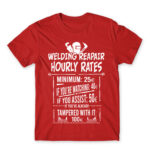 Welding hourly rates Red Men's T-shirt for Welder, Work