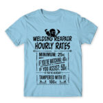 Welding hourly rates Sky Blue Men's T-shirt for Welder, Work