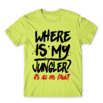 Where is my jungler? Apple Green Men's Tee for Gaming, League Of Legends