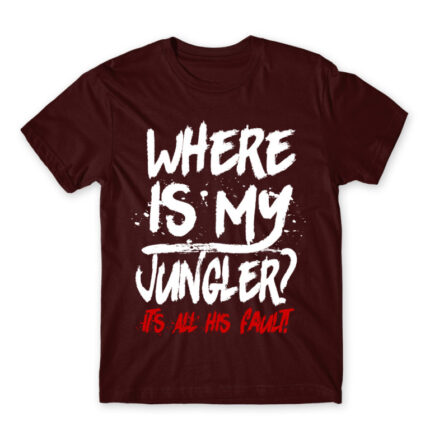 Where is my jungler? Burgundy Men's Tee for Gaming, League Of Legends