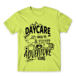 Where the adventure begins Apple Green Men's T-shirt for Kindergartner, Work