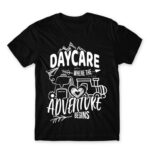 Where the adventure begins Black Men's T-shirt for Kindergartner, Work