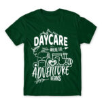 Where the adventure begins Bottle Green Men's Tee for Kindergartner, Work