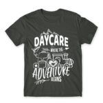 Where the adventure begins Dark Grey Men's Tee for Kindergartner, Work