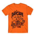 Where the adventure begins Orange Men's Tee for Kindergartner, Work