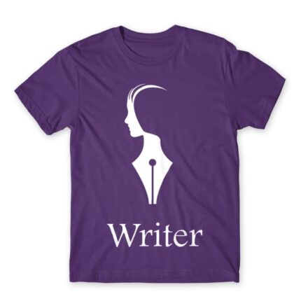 Writer Dark Purple Men's T-shirt for Work, Writer