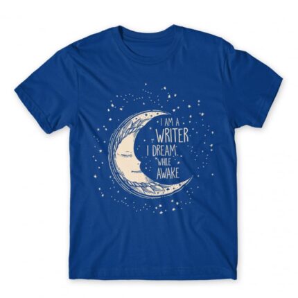 Writer dream Royal Blue Men's Tee for Work, Writer