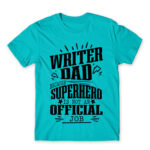 Writer Father Atoll Blue Men's T-shirt for Work, Writer