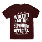 Writer Mother Burgundy Men's T-shirt for Work, Writer