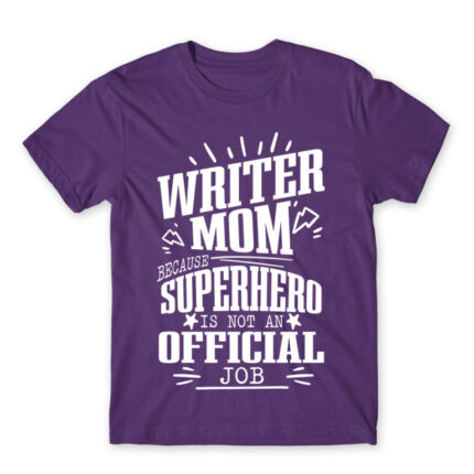 Writer Mother Dark Purple Men's Tee for Work, Writer