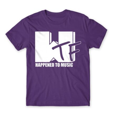WTF Happend to Music Dark Purple Men's T-shirt for Brand Parody, Funny