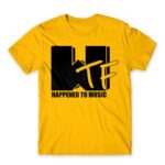 WTF Happend to Music Gold Men's T-shirt for Brand Parody, Funny
