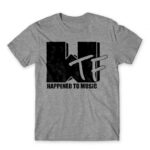 WTF Happend to Music Grey Melange Men's T-shirt for Brand Parody, Funny