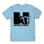 WTF Happend to Music Sky Blue Men's Tee for Brand Parody, Funny