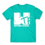 WTF Happend to Music Turquoise Men's Tee for Brand Parody, Funny