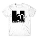 WTF Happend to Music White Men's T-shirt for Brand Parody, Funny