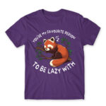 You are my lazy partner Dark Purple Men's T-shirt for Funny, Laziness