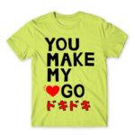 You make my heart go Apple Green Men's T-shirt for Anime, Otaku