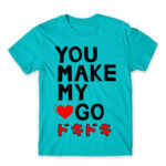 You make my heart go Atoll Blue Men's T-shirt for Anime, Otaku