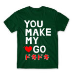 You make my heart go Bottle Green Men's T-shirt for Anime, Otaku