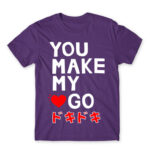 You make my heart go Dark Purple Men's Tee for Anime, Otaku