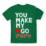 You make my heart go Kelly Green Men's Tee for Anime, Otaku