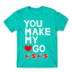 You make my heart go Turquoise Men's T-shirt for Anime, Otaku