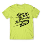 You’re like Monday Apple Green Men's Tee for Badass, Funny