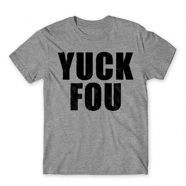 Yuck fou Grey Melange Men's Tee Yuck fou Grey Melange Men's Tee for Funny, Sarcastic Humour