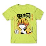 Zenitsu Agatsuma – Demon Slayer Apple Green Men's Tee for Anime, Kimetsu No Yaiba